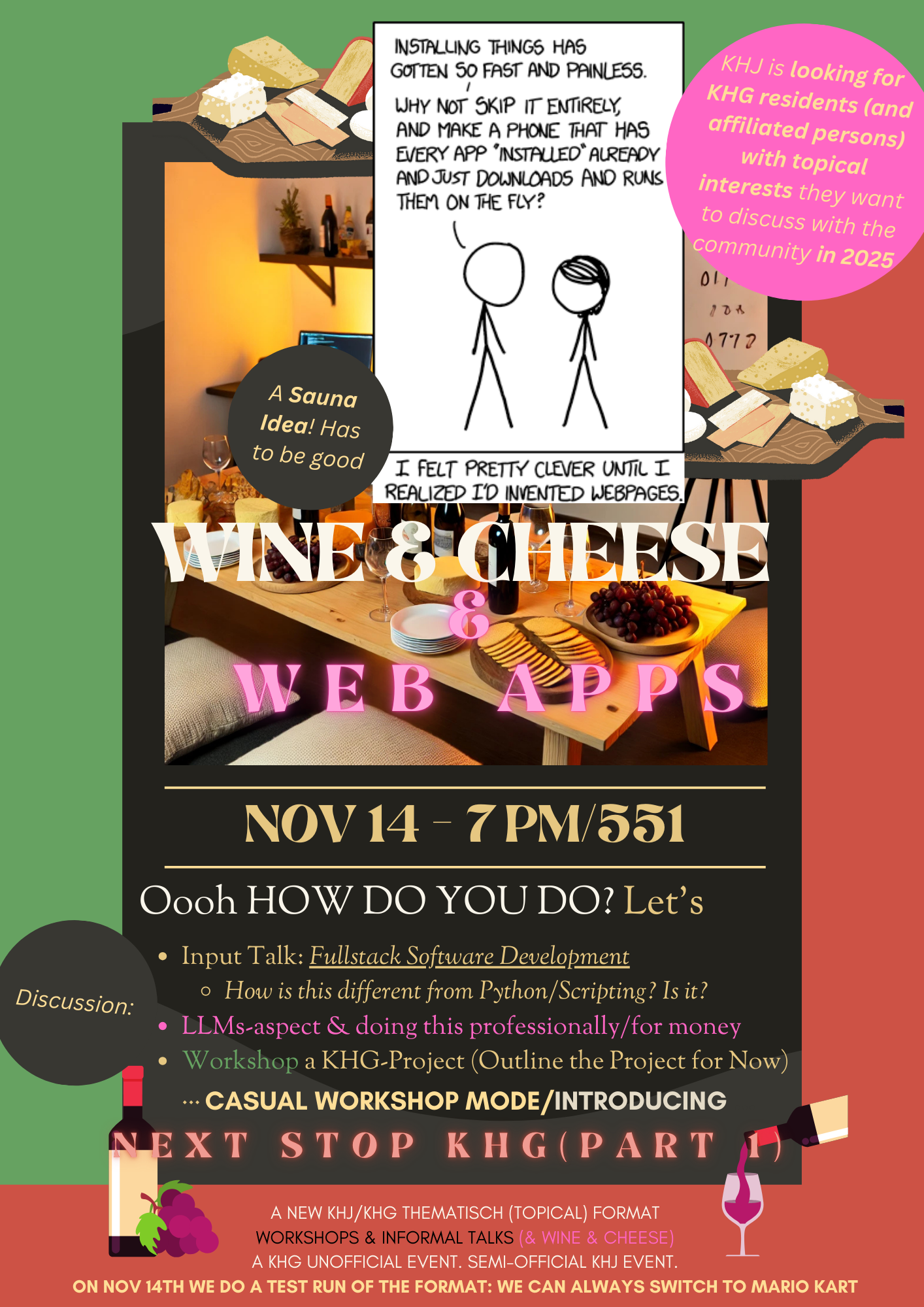 KHG Wine and Cheese: Web Apps